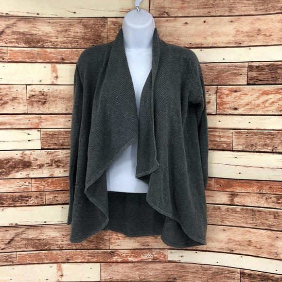 Express Waffle Knit Draped Cardigan Size XS Gray - Picture 1 of 6